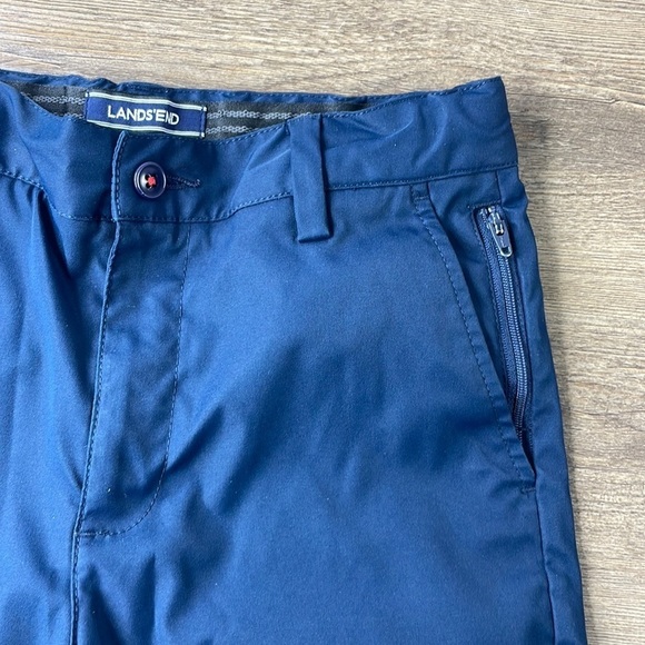Lands’ End School Uniform Boys Active Chino Shorts, Navy Blue, size 10 - Picture 7 of 11